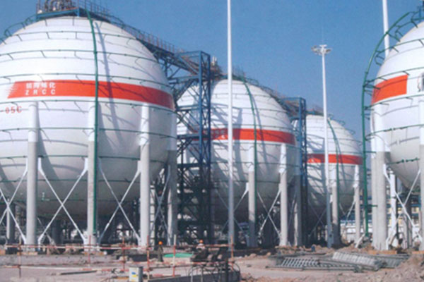 獨山子石化丙烯球罐區(qū)